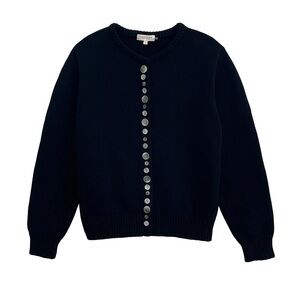 Demylee Soleil Cotton Cardigan in Black, size Small